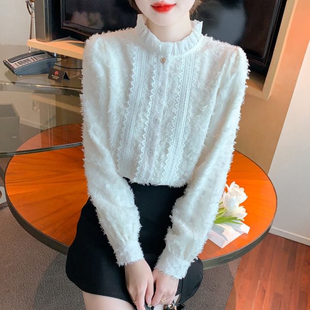 frill lace blouse