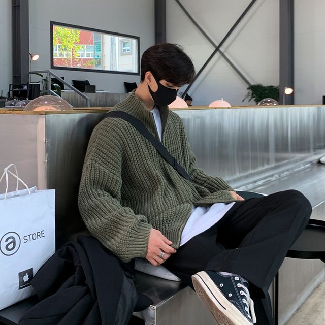 MRCYC-Turtleneck Zip-Up Cardigan
