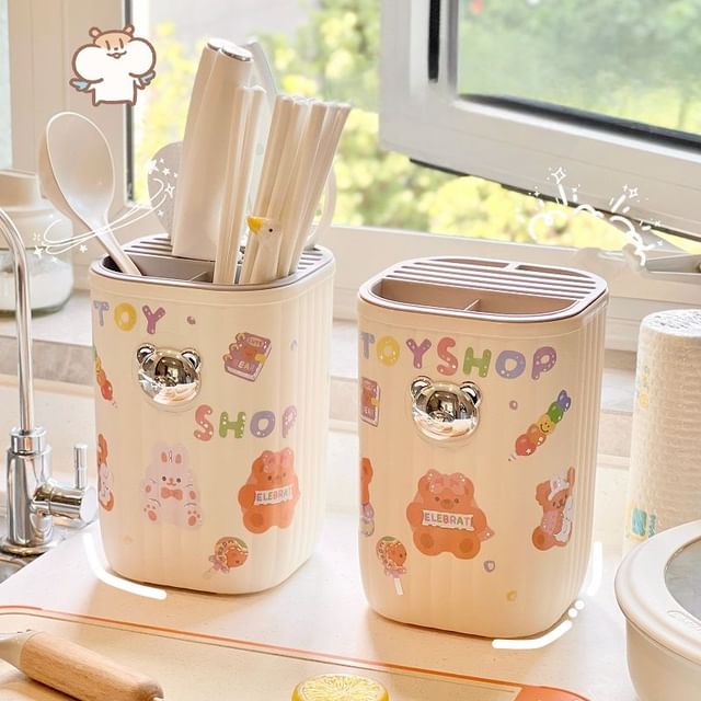 Yunikon-Plastic Cutlery Drying Rack with Sticker