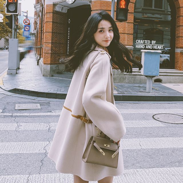 Tzarkozy-Notch Lapel Double-Breasted Coat