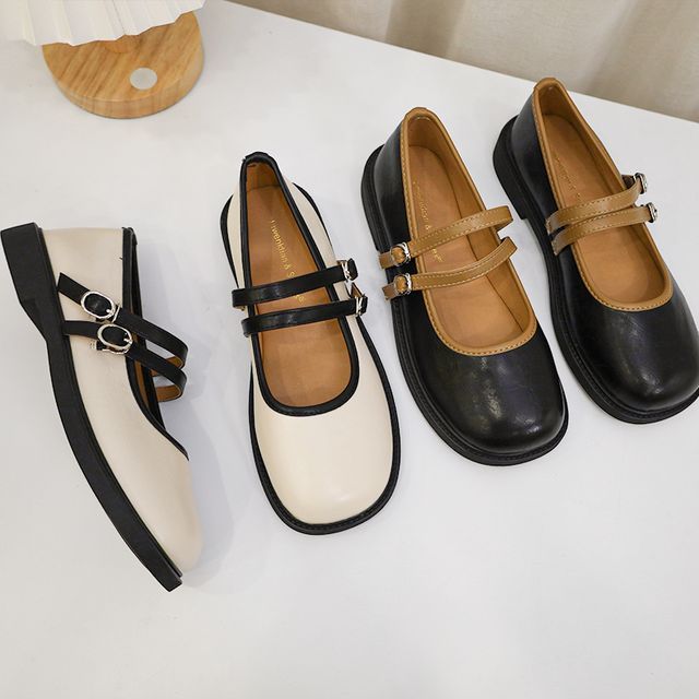 Cumuggo - Two Tone Mary Jane Shoes | YesStyle