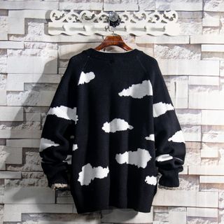 cloud print sweater
