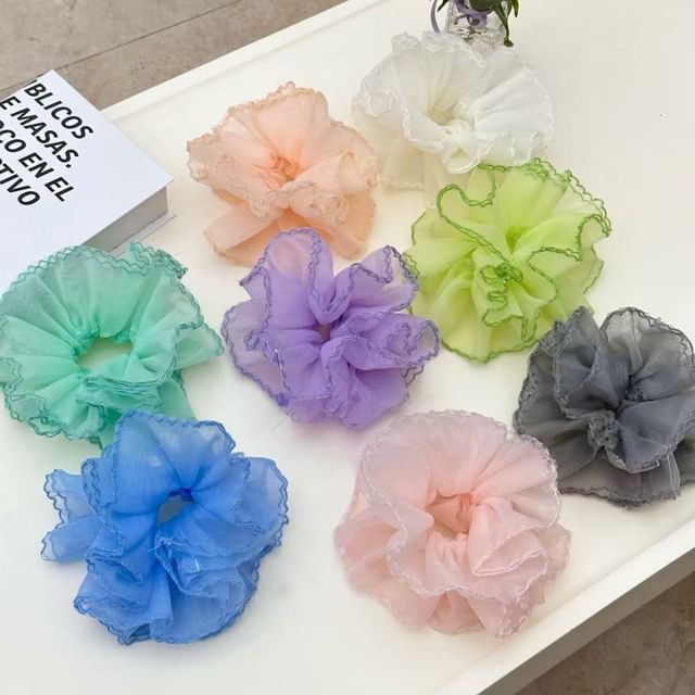 Mentosi-Layered Organza Scrunchie