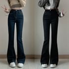 Moon City - High Waist Flared Jeans | YesStyle