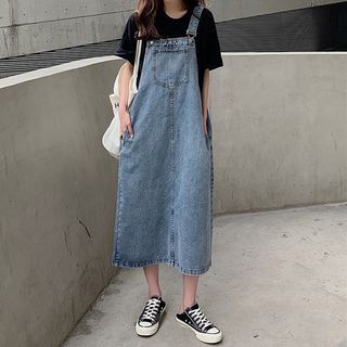 Smiler - Denim Overall Dress | YesStyle