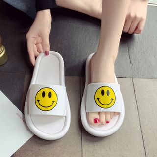 happy face slippers