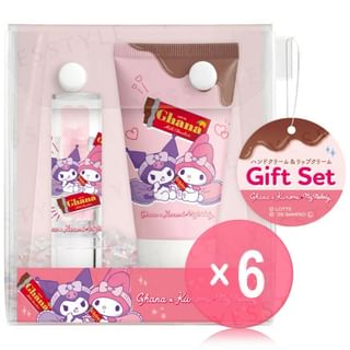 CRUX - Sanrio My Melody & Kuromi x Lotte Ghana Lip & Hand Cream Gift Set (x6) (Bulk Box)
