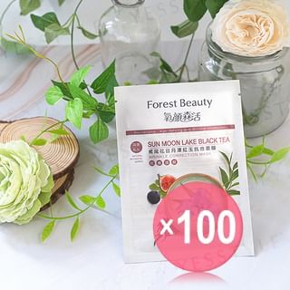 Forest Beauty - Natural Botanical Series Sun Moon Lake Black Tea Wrinkle Correction Mask (x100) (Bulk Box)