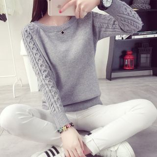 Quelite - Cable-Knit Sweater | YesStyle
