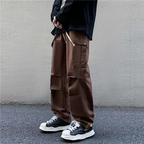 Tawaaiw Womens Vintage White Cargo Pants High Waist Wide Leg Jeans Baggy  Casual Fashion Multiple Pockets Mom Hip Hop Streetwear