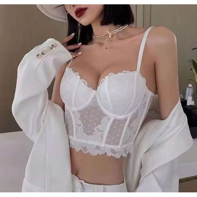 Croix-Lace Trim Bralette