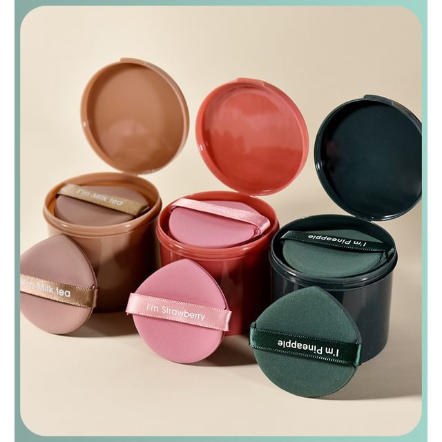 Candy Drop-7 Pieces Cushion Puff with Case Set
