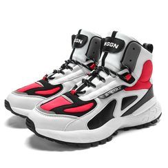 WeWolf - Lace-Up Panel High-Top Athletic Sneakers WeWolf - Lace-Up Panel High-Top Athletic Sneakers