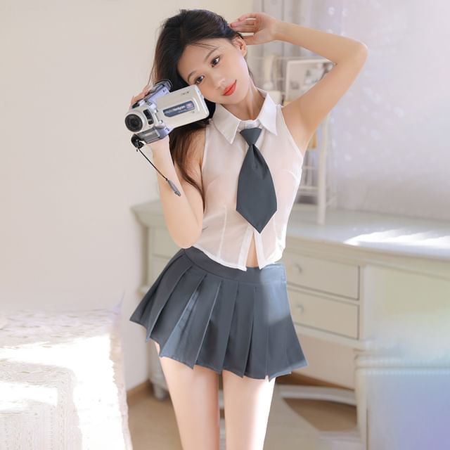 Candyiry-Uniform Lingerie Costume Set