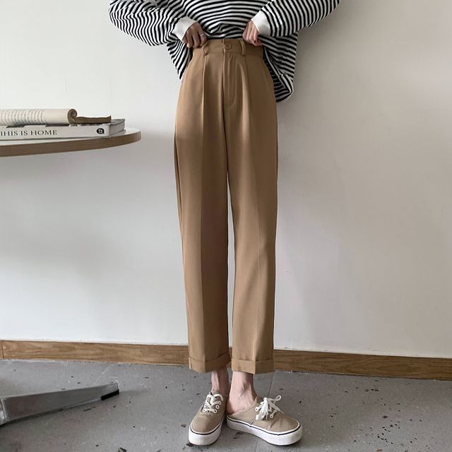 Recycled Low Waist Soft Tailored Suit Pants Beige | NA-KD
