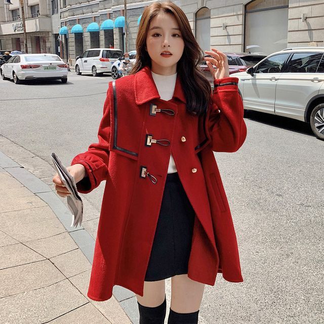 Heiti Sailor-Collar Button Coat YesStyle