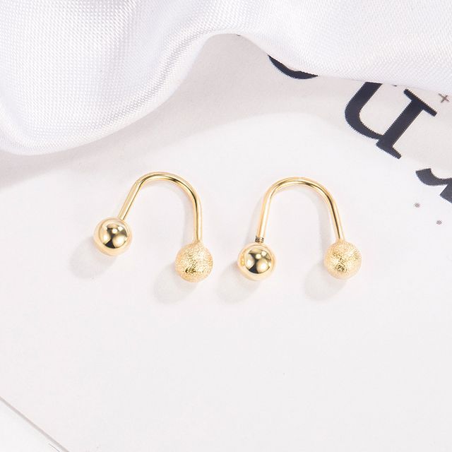 Forainer-U Shape Alloy Earring