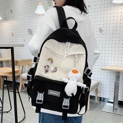 Anna Momo - Color Panel Canvas Backpack Anna Momo - Color Panel Canvas Backpack