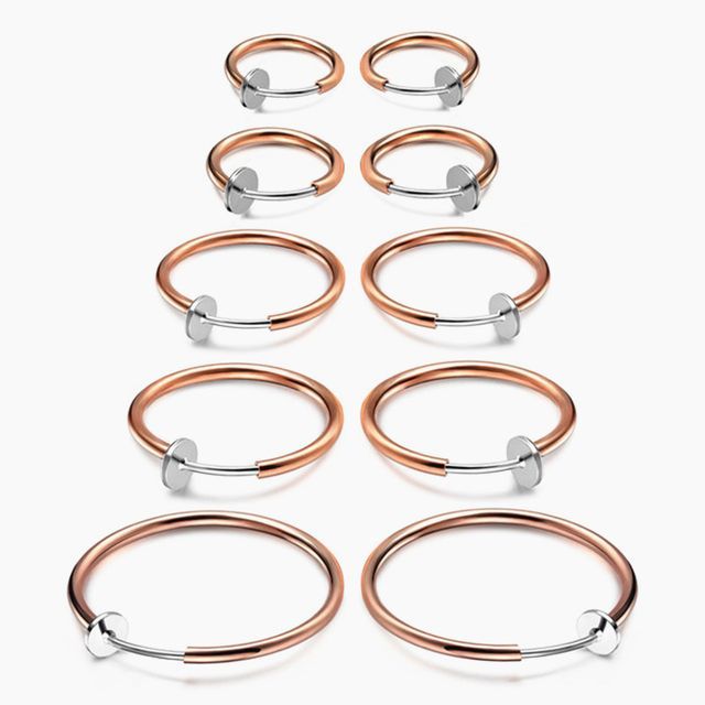 Juanitro-Stainless Steel Hoop Earring various designs