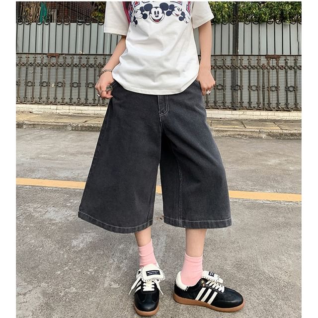 Denimot-High Waist Denim Shorts