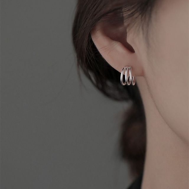 Toinianimos-Layered Hoop Drop Earring