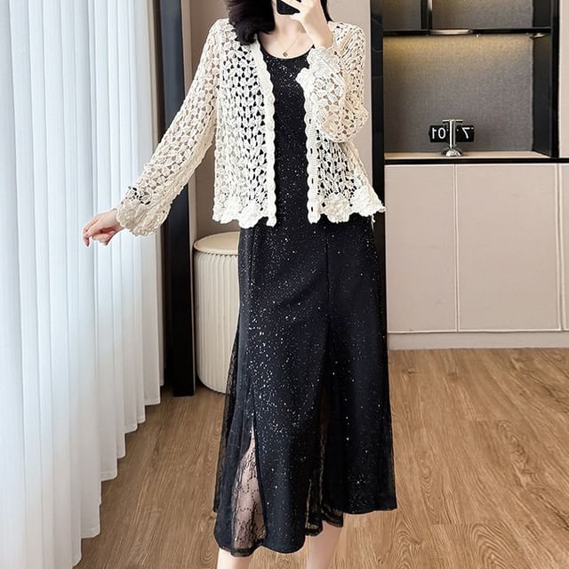 white christmas dresses Crochet Maxi Dresses | Red Crochet Dress main image 1