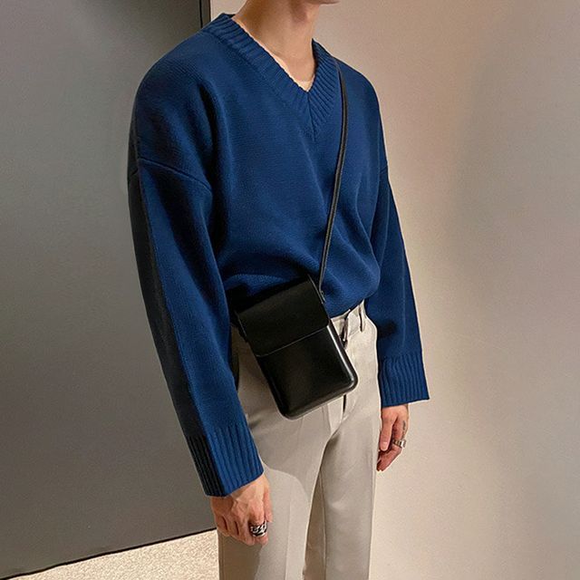MRCYC-Plain Flap Crossbody Phone Pouch