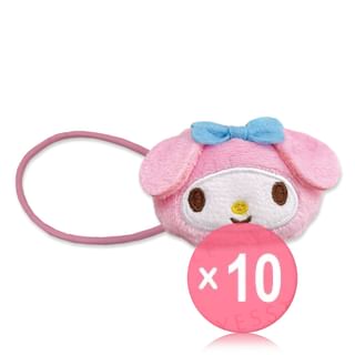 ASUNAROSYA - Sanrio My Melody Pink Plush Hair Tie (x10) (Bulk Box)