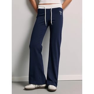 Sosana Low Rise Color-Block Slim-Fit Boot-Cut Sweatpants Sale