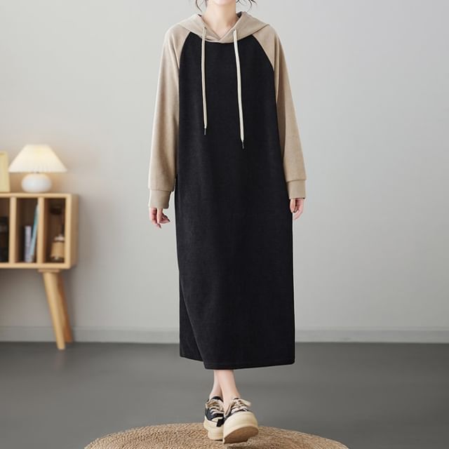 knee length dresses for ladies Meadow Bloom Hoodie Midi Dress main image 1