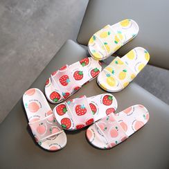 Luco - Kids Fruit Print Slide Sandals Luco - Kids Fruit Print Slide Sandals