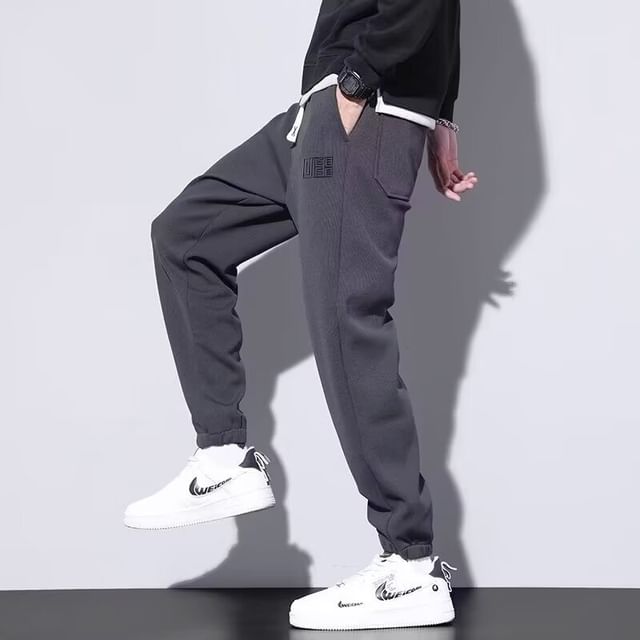Urtishia-Mid Rise Plain Sweatpants