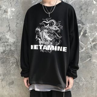 Giuliana-Dragon Print Pullover