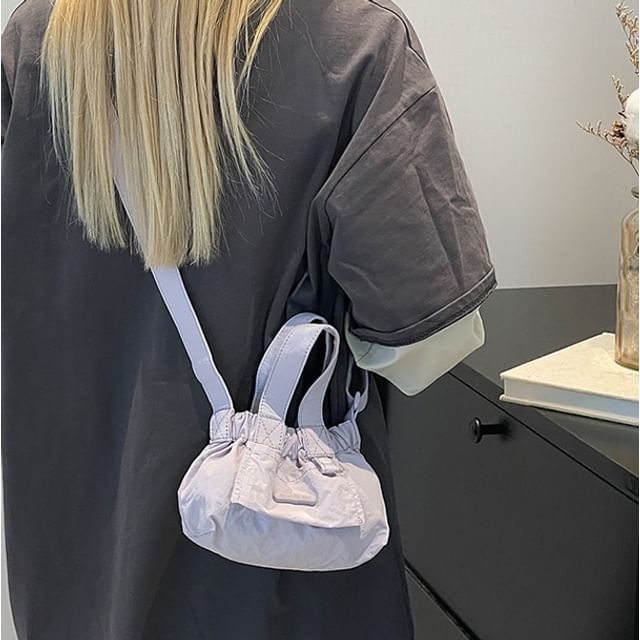 Skyglow-Plain Top Handle Crossbody Bag