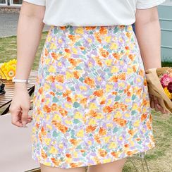 Appelsin - Floral A-Line Skirt
