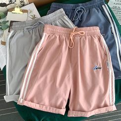 Lazi Boi - Striped Drawstring Shorts Lazi Boi - Striped Drawstring Shorts
