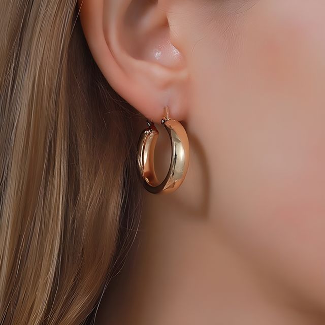 Rodiv-Alloy Hoop Earrings