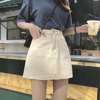 Sancus - A-Line Mini Skirt | YesStyle