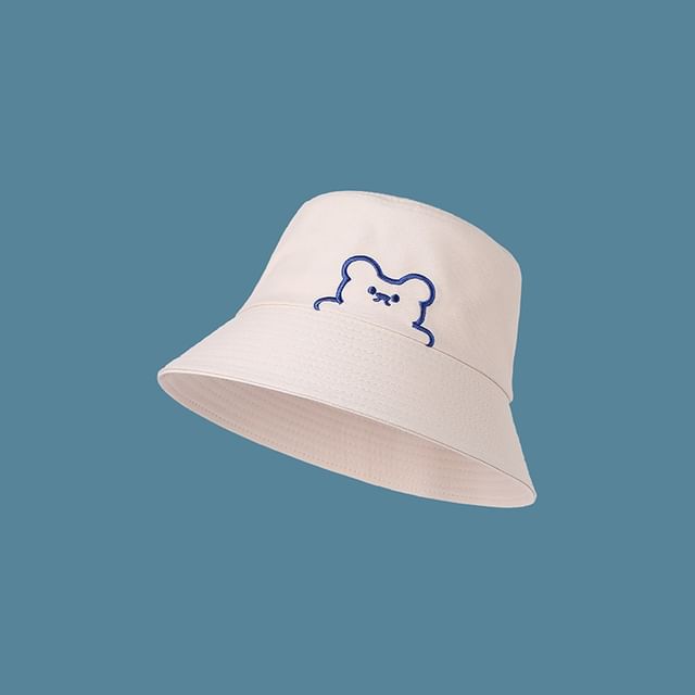 Pompabee-Bear Embroidered Bucket Hat