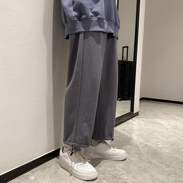 POSI-Plain Drawstring-Cuff Sweatpants