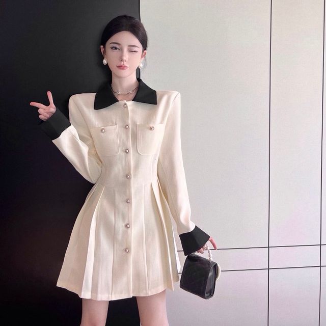 chinese dress ladies Modigirl Wedding Evening Banquet Dresses for Women Clothing Formal Original  Creation Buttoned Long Sleeve Dress for Ladies
