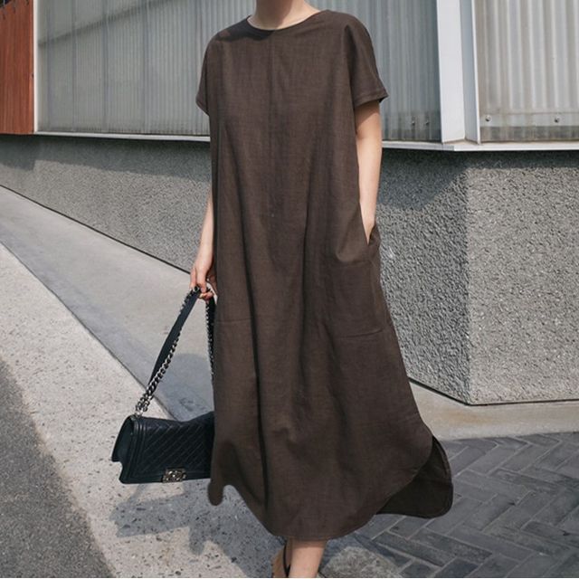 prom dress a line chiffon Natural Linen Dress A-Line main image 0