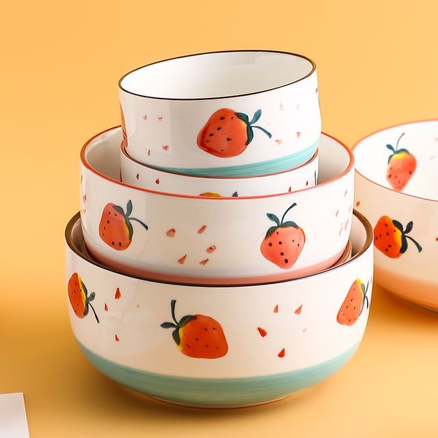 strawberry ceramic bowl