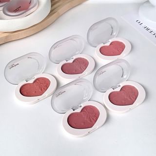 Gege Bear - Soft Color Heart Poр Powder Blusher - 5 Colors