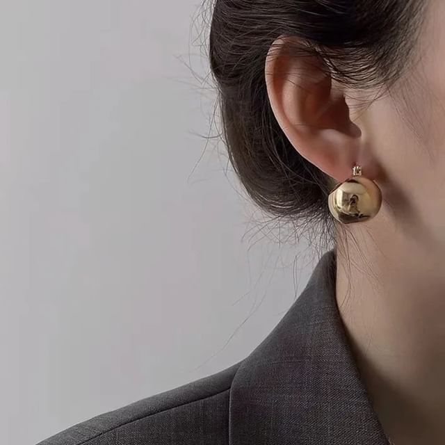 pexrl jewelry-Polished Alloy Drop Earring
