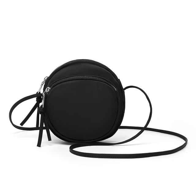 Melois-Plain Round Crossbody Bag