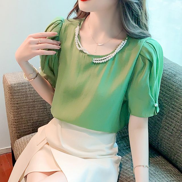 Green Chiffon Top