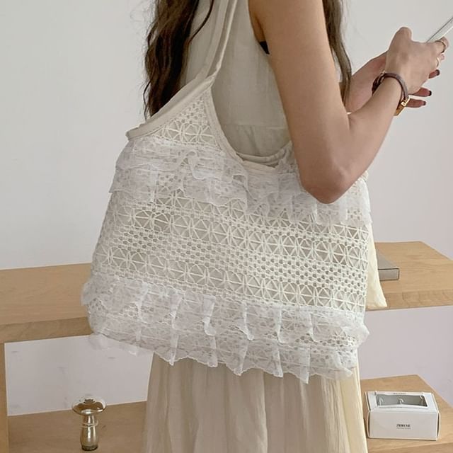 TangTangBags-Ruffle Panel Tote Bag