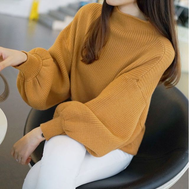 Beaustreet - Lantern-Sleeve Sweater | YesStyle