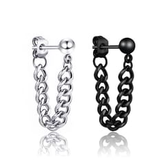 Prushia - Stainless Steel Chained Earring Prushia - Stainless Steel Chained Earring